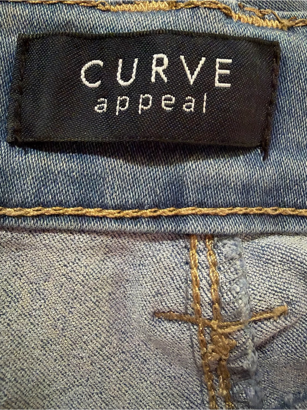 Curve Appeal High Rise Flare Jeans Women’s Size 8/29 Light Wash Stretch Denim - Picture 5 of 7